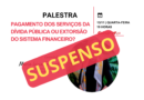 Atenção: palestra suspensa