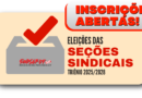 Eleições Suplementares das Seções Sindicais: inscrições seguem abertas até 13 de abril